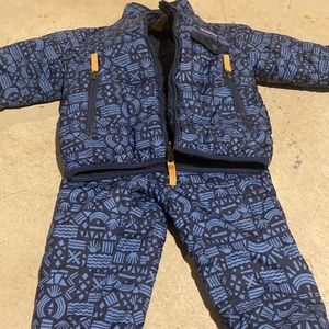 Toddler Patagonia snow suit set.